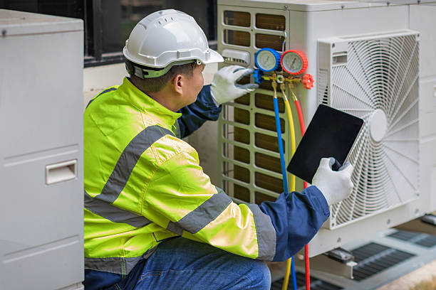Professional Hvac Maintenance technician working in Penns Park, PA